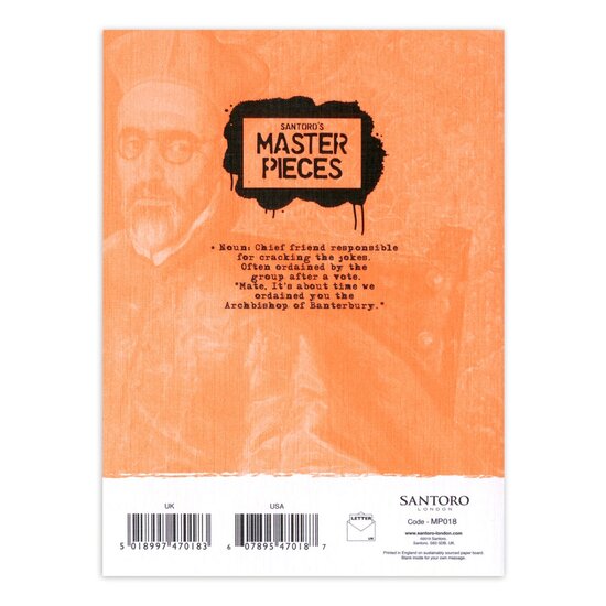 MP018 &ndash; Eclectic Selection Santoro - wenskaart Masterpieces - Archbishop Of Banterbury