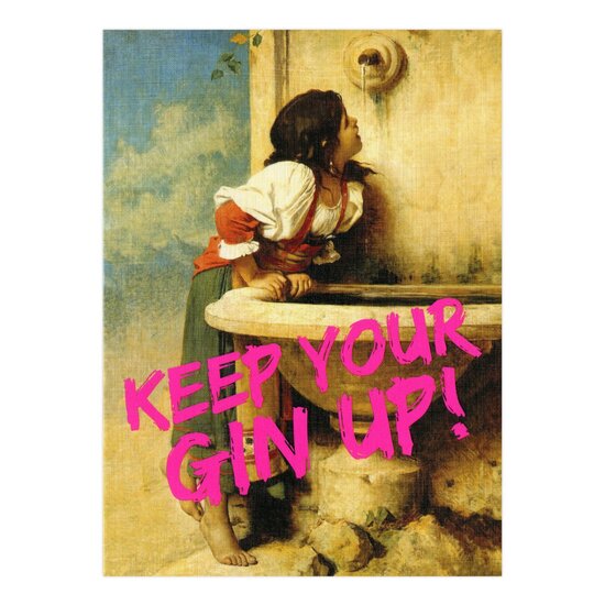 MP006 &ndash; Eclectic Selection Santoro - wenskaart Masterpieces - Keep Your Gin Up!