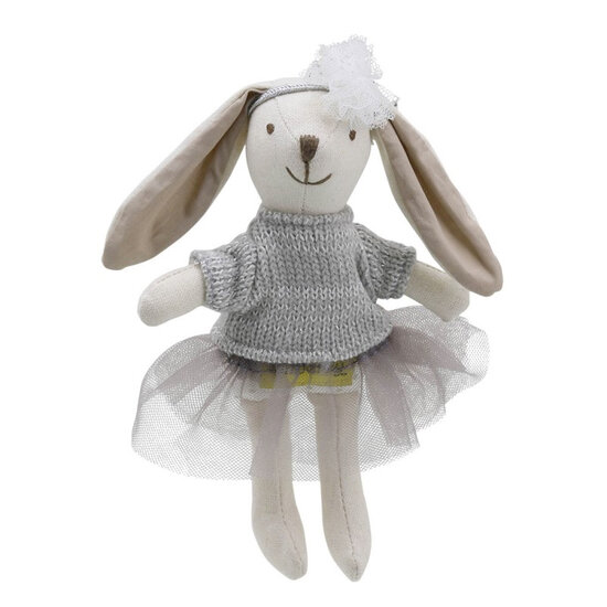 WB001511 konijn - grijze jurk - Wilberry Collectables