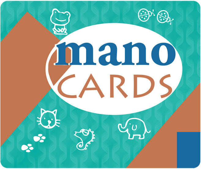 topkaart voor kaartenmolen - mano cards - groen dieren