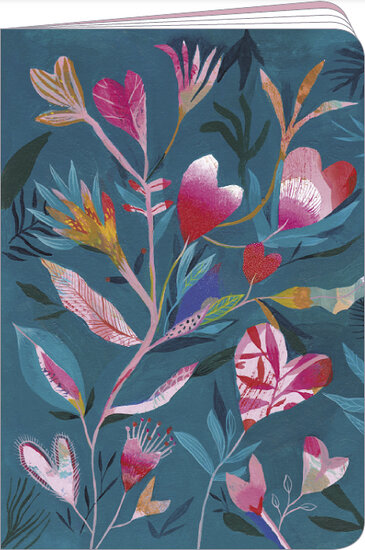 KOL057 Schrift van IZOU - bloemen (10,5 x 15 cm)