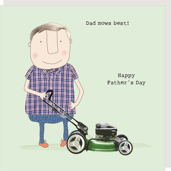 SSF008 &ndash; Rosie made a thing vaderdagkaart - dad mows best! happy father&#039;s day