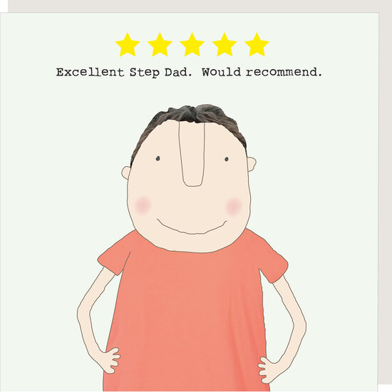 SSF014 &ndash; Rosie made a thing wenskaart - excellent step dad. would recommend. - 5 sterren
