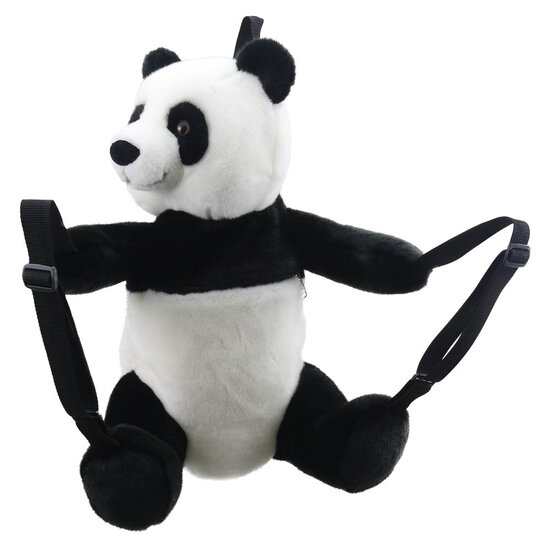 Maak kennis met de knuffelige panda-rugzak - met expressieve ogen, ronde oren en zachte vacht is deze schattige panda klaar voo