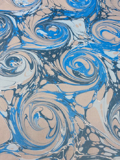 Luxe notitieboek gemarmerde omslag - gelinieerd - 12x17 cm - design C24