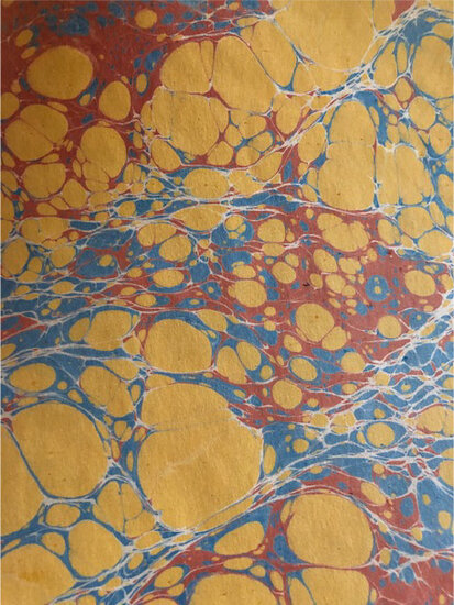 Luxe notitieboek gemarmerde omslag - gelinieerd - 12x17 cm - design T15