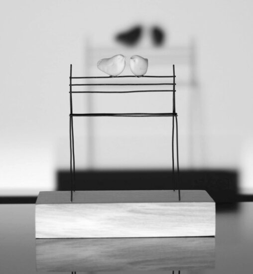 Sculptuur Laurent Tr&eacute;bout - ons bankje - notre banc