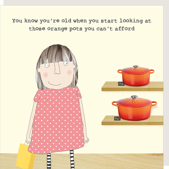 GF566 &ndash; Rosie made a thing wenskaart - orange pots