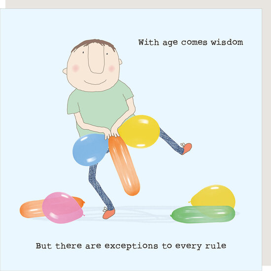 GF574 &ndash; Rosie made a thing wenskaart - exceptions