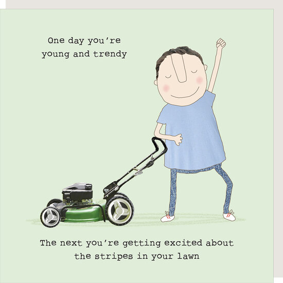 GF579 &ndash; Rosie made a thing wenskaart - lawn stripes