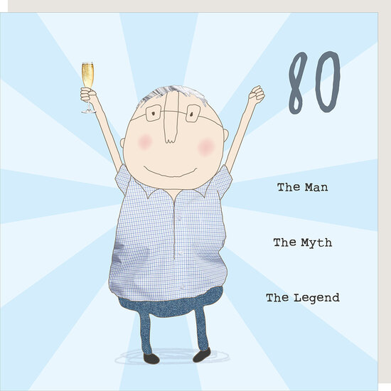 GFA058 &ndash; Rosie made a thing wenskaart - boy 80 the man