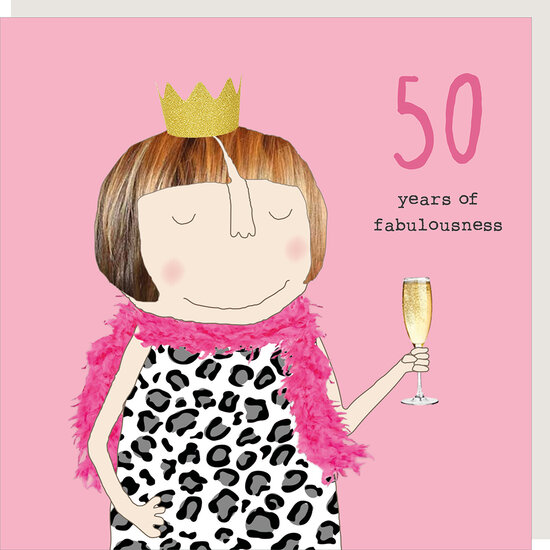 GFA055 &ndash; Rosie made a thing wenskaart - girl 50 fabulousness