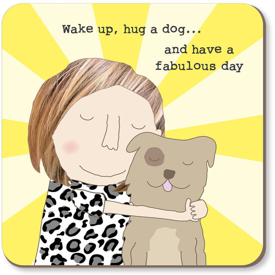 CST102 &ndash; Rosie made a thing onderzetter - hug a dog coaster