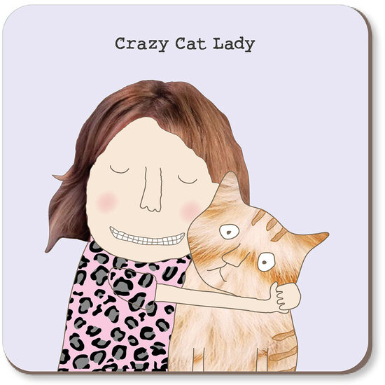 CST103 &ndash; Rosie made a thing onderzetter - crazy cat lady coaster