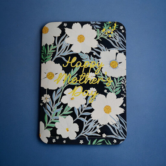 AL215 Laser uitgesneden wenskaart - bloemen - Happy mother&#039;s day