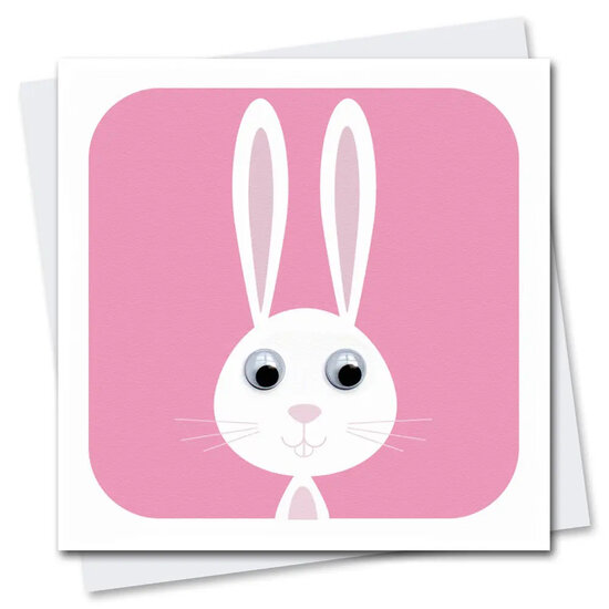 STR047 wenskaart Stripey Cats - Rhonda rabbit - konijn