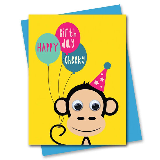 STR800 wenskaart Stripey Cats - Cheeky Birthday