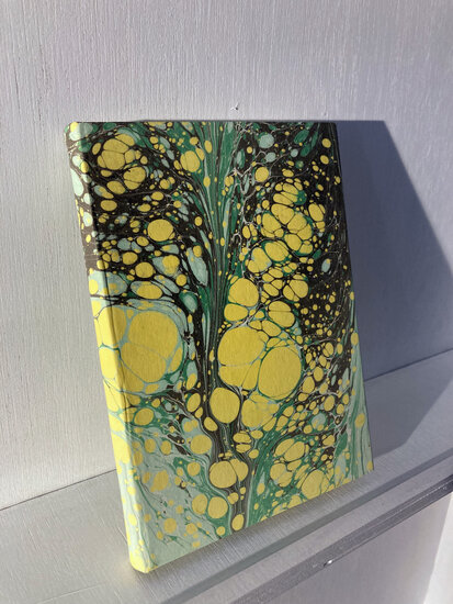 Luxe notitieboek gemarmerde omslag - 12x17 cm - design A1