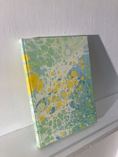 Luxe notitieboek gemarmerde omslag - 12x17 cm - design Q16