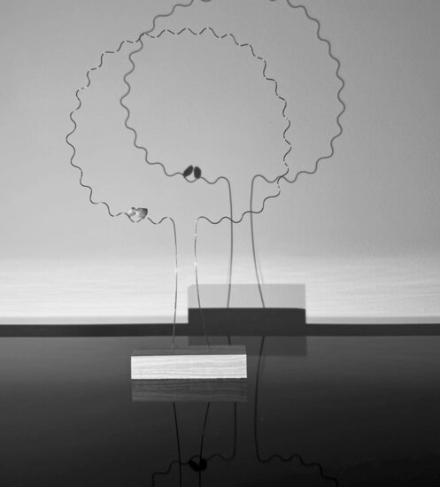 Sculptuur Laurent Tr&eacute;bout - gouden boom - arbre d&#039;or