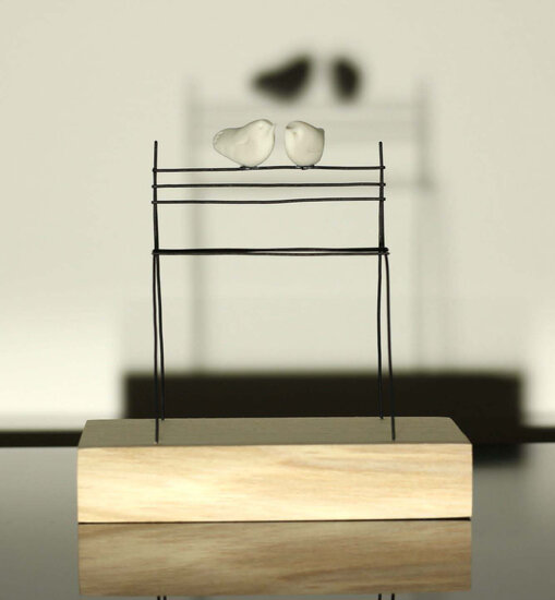 Sculptuur Laurent Tr&eacute;bout - ons bankje - notre banc