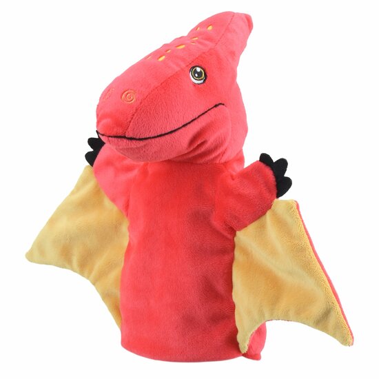 PC003843 rood - My First Dinosaur - handpop | Mano cards groothandel
