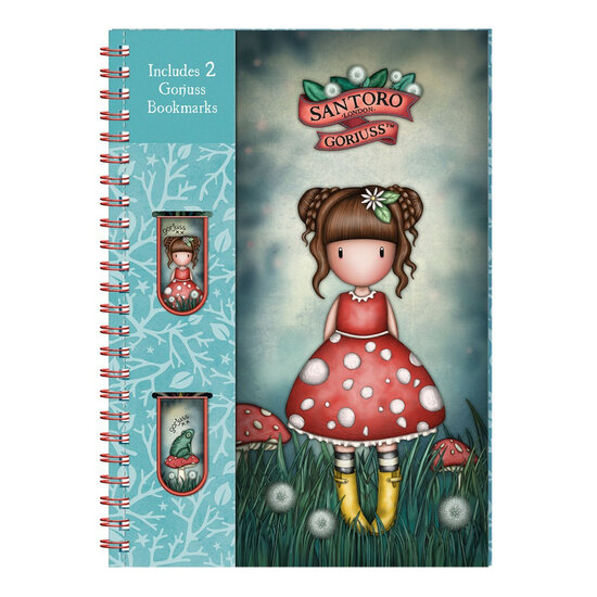 1336GJ01 - Gorjuss in The Forest - Spiraalgebonden notitieboek met bladwijzers - Little Mushroom