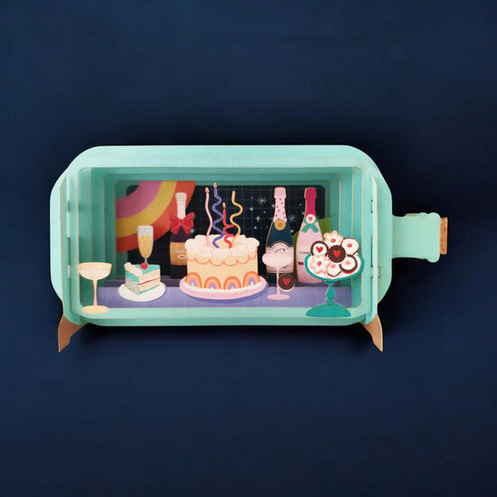 MIB322 Message in a Bottle kaart - taart