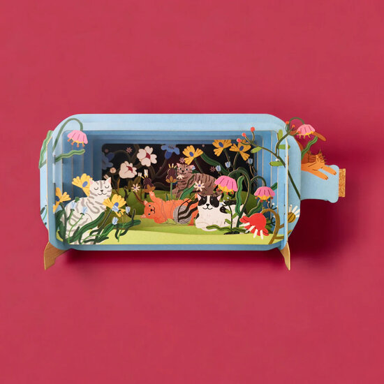 MIB326 Message in a Bottle kaart - katten
