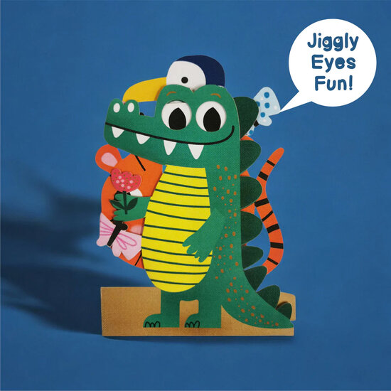 WB003 laser gesneden kaart Aww! so cute! - krokodil
