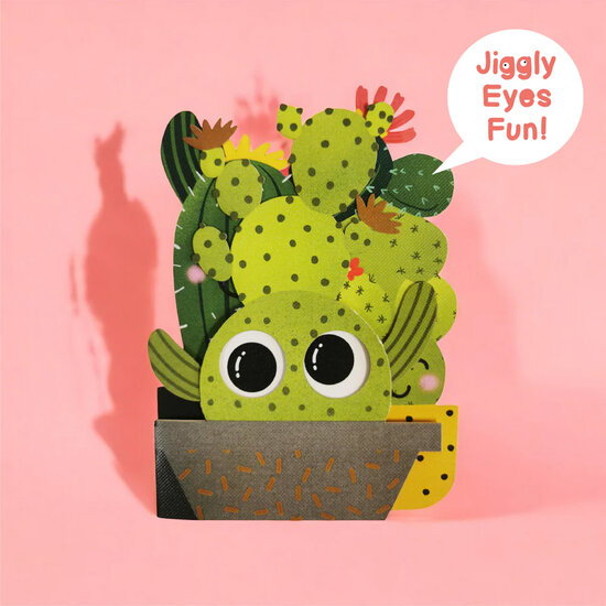 WB004 laser gesneden kaart Aww! so cute! - cactus
