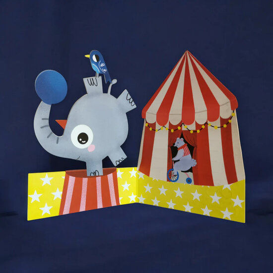 WB006 laser gesneden kaart Aww! so cute! - olifant
