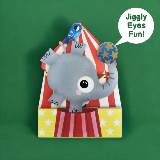 WB006 laser gesneden kaart Aww! so cute! - olifant