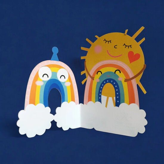 WB008 laser gesneden kaart Aww! so cute! - birthday zon