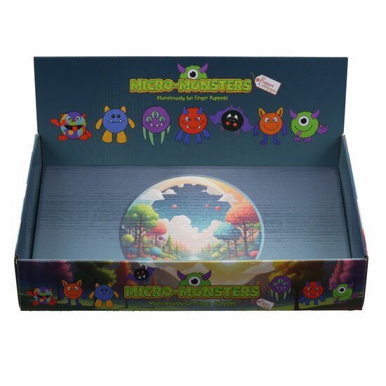 PC005054 set van 8 Micro-Monsters met display - vingerpoppen