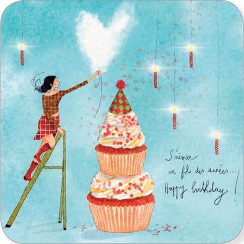 BA332 kaart Anne-Sophie Rutsaert - door de jaren heen happy birthday