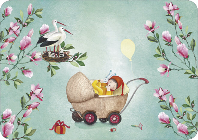 C204 Mila ansichtkaart - baby