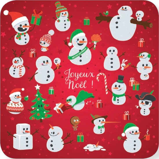 kBA673 R&eacute;my Tornior kerstkaart - sneeuwpoppen