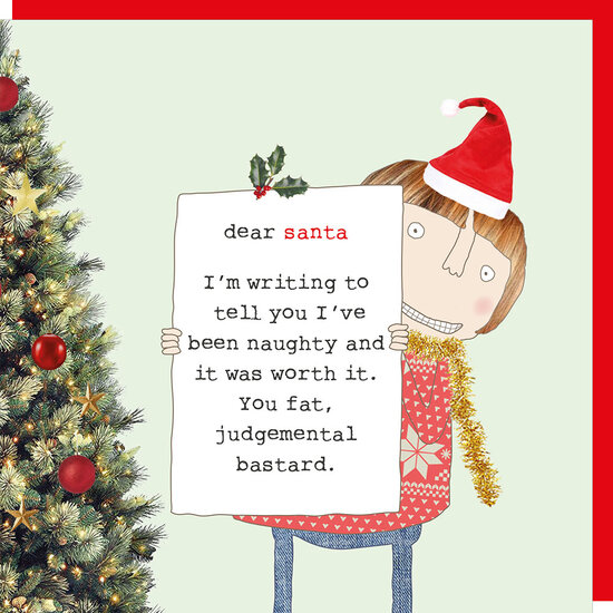 xGF108 &ndash; Rosie made a thing kerstkaart - dear Santa