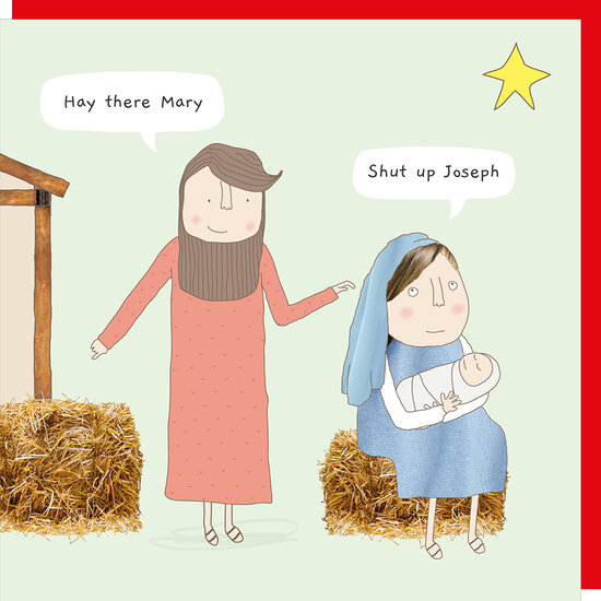 xBB028 &ndash; rosiemadeathing kerstkaart Babble - hay there