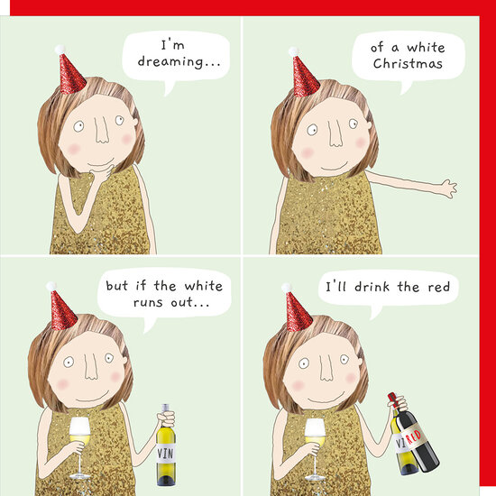 xBB029 &ndash; rosiemadeathing kerstkaart Babble - white christmas