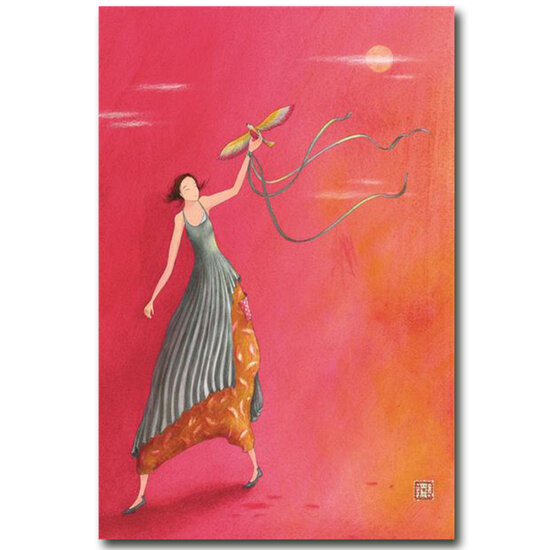 sQB23646 Notitieboek Ga&euml;lle Boissonnard - glimlach van de wind (10,5 x 15 cm)