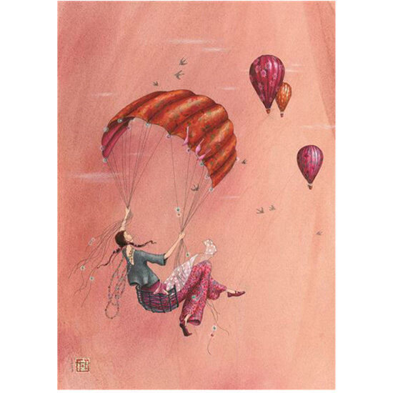 sQB23295 Schrift Ga&euml;lle Boissonnard - in de lucht (15 x 21 cm)