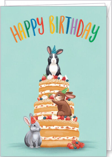 IB053 Grote kaart van Rosie Hilyer - happy birthday - taart