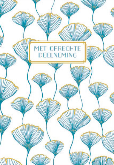 D162 - wenskaart Jehanne Weyman - met oprechte deelneming - blauw