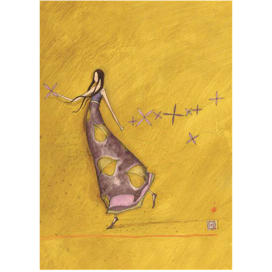 sQB23298 Schrift Ga&euml;lle Boissonnard - wind (15 x 21 cm) | Mano cards groothandel