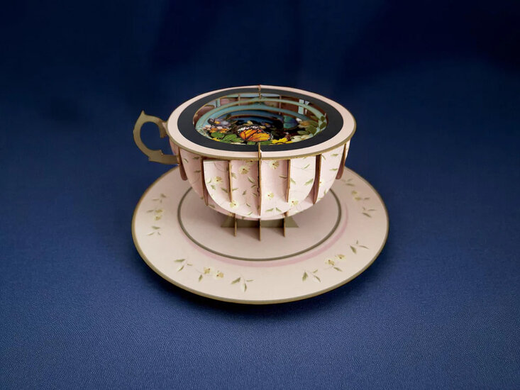 TEA002 a Cup of Tea kaart - vlinders