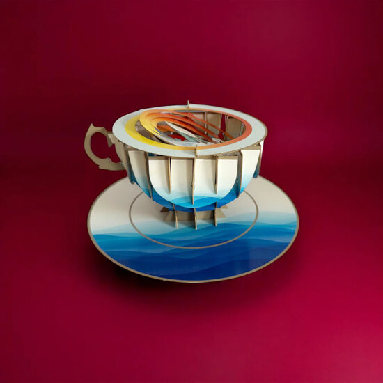 TEA008 a Cup of Tea kaart - walvis | mano cards groothandel