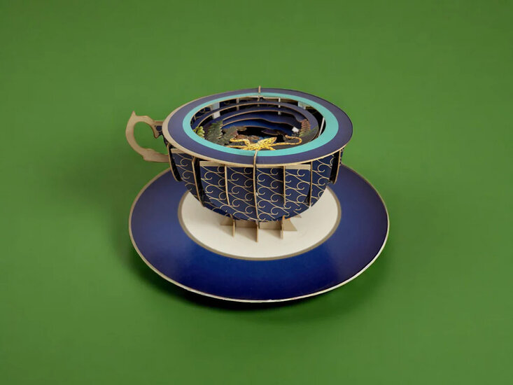 TEA009 a Cup of Tea kaart - zeedieren | mano cards groothandel