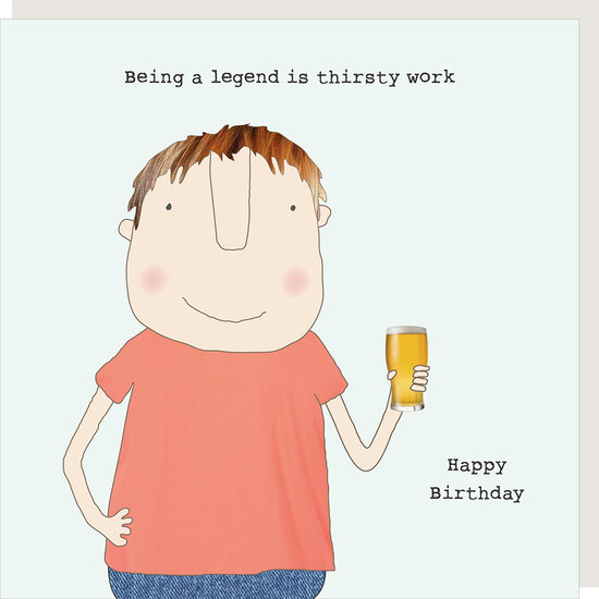 GF597 &ndash; Rosie made a thing wenskaart - thirsty work | Mano cards groothandel